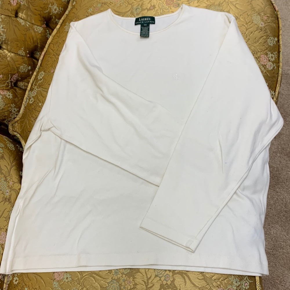Ralph Lauren White Long Sleeve Shirt